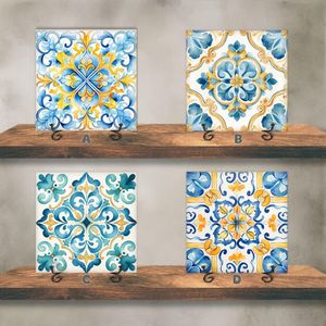 Posavasos de Té Cuadrados de 4x4 con Diseño Clásico, Hechos a Mano, de MDF con Esmalte Impreso, Personalizados, Ecológicos, Modernos y de Lujo - Product Image 4