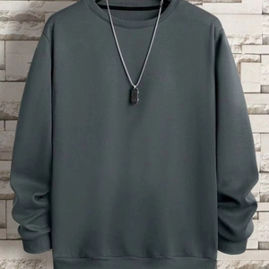Sudadera Térmica Unisex 100% Algodón, Invierno, Color Sólido, Forro Polar 3D, Resistente al Viento y Transpirable, Sin Cuello - Product Image 1