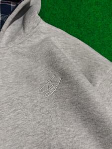 Sweat à capuche à carreaux pour homme personnalisable avec broderie, sweat à capuche avec fermeture éclair et poche kangourou - Product Image 3