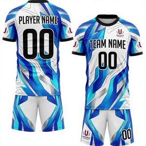 Uniforme de Fútbol Corto Personalizado 2026, 100% Poliéster, Antibacterial, Transpirable, de Secado Rápido, con Impresión por Transferencia de Calor - Product Image 1