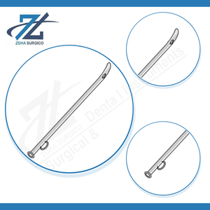 Cathéter ovale à extrémité solide, plaqué chrome, 165 mm de long, instruments chirurgicaux manuels en acier inoxydable, fabricant pakistanais, CE - Product Image 4