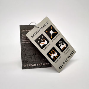 ป้ายแขวนทำจากกระดาษแข็งเคลือบด้านโลโก้บัตรข้อมูลแบรนด์ - Product Image 4