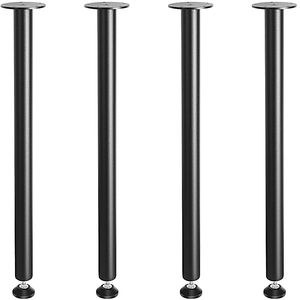 <b>Adjustable</b> Stainless Steel Desk <b>Legs</b> 30-Inch Midcentury Design Enhanced Stability Easy Installation Home Office EDPTBL024 - Product Image 5
