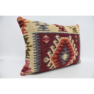 Red Luxury Bohemian Wool Pillow 20x28 Inch Geometric <b>Cushion</b> Vintage Fluffy Patterns Square Style for Bedding Christmas Decor - Product Image 3