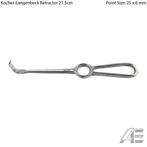 Juego de 9 Retractores Kocher Langenbeck para Heridas, 21 cm, Punta Biselada, Instrumento Quirúrgico, ODM OEM LA ELAHI and CO - Product Image 6