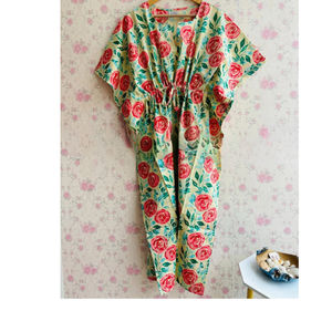 Robe caftan en coton pour femmes Maxi vêtements de plage pour toutes les saisons pour robe de nuit cadeau été hiver automne printemps décoratif seulement - Product Image 6