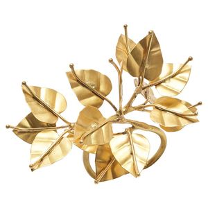 Top vente spirale galvanoplastie luxe rond de serviette salle à manger fête de mariage décoration métal demi-cercle Table rond de serviette - Product Image 1