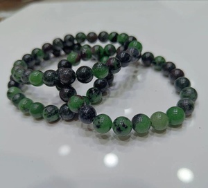 <b>Ruby</b> Zoisite <b>bracelet</b> high quality and precious stone 8mm Size For natural beads <b>bracelet</b> also used for healing and energy - Product Image 3
