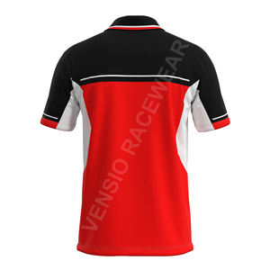 Vente en gros de polos OEM en % polyester de haute qualité pour hommes Racing Pit Crew Vêtements de sport à impression numérique à manches courtes - Product Image 2