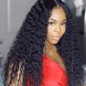 Couleur noire naturelle vierge Remy lâche bouclés pleine perruque de dentelle de qualité supérieure fabrication indienne et vendeur vente d'extension de perruque de cheveux bouclés - Product Image 1