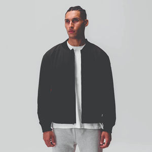 Blouson d'aviateur léger à manches longues avec impression de logo personnalisé nouveau design pour hommes avec support imperméable à l'eau fermeture à glissière vêtements d'hiver - Product Image 2