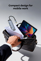 Hub USB-C, adaptateur multiport, 4K 60Hz, USB 3.1, station d'accueil de charge avec boîtier en alliage d'aluminium, 5 ports VGA 100W pour ordinateur portable