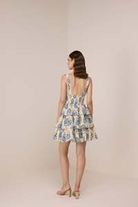 Belize Mini Dress Tính năng sâu V đường viền cổ áo chảy và đậm mở trở lại hoàn hảo cho các bữa tiệc vườn bãi biển bữa ăn tối và tất cả mọi thứ - Product Image 3