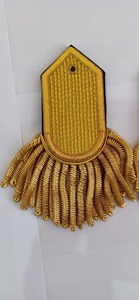 Hombreras Bordadas de Primera Calidad 100% Algodón para Hombre, Uniforme Ceremonial con Flecos Dorados de Hilo Metálico - Product Image 6
