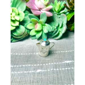 Kingman Turquoise & Sterling Silver Pendant Navajo Made Expertly Bezel <b>Set</b> - Product Image 3