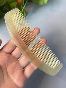 Peine para Cabello de Cuerno de Búfalo Real, Antiestático, Ecológico, Hecho a Mano, de Alta Calidad, Diseño Náutico, Pulido - Product Image 2