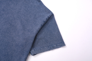 Streetwear surdimensionné Hip Hop T-Shirt pour homme 250g Chemise décontractée en tricot délavé à l'acide avec logo personnalisé Taille surdimensionnée - Product Image 4