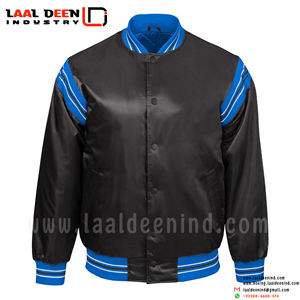 Chenille เสื้อแจ็คเก็ตเบสบอล,เสื้อบอมเบอร์ลายปักโลโก้แบบกำหนดเอง - Product Image 4