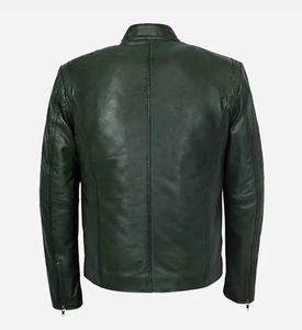 Elegante chaqueta de cuero negro para hombre Logotipo personalizado y cremallera Disponible en todos los tamaños con etiqueta privada para invierno - Product Image 5