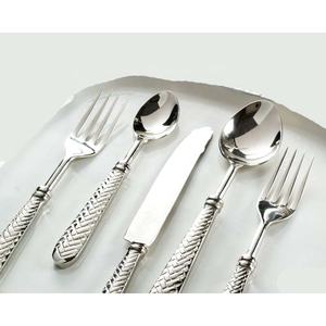Royal Look Stainless Steel Flatware Set with Unique Handmade Handle Design Modern Look Cutlery Set for Wedding Restaurant Home - Product Image 1