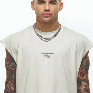 Men's Heavyweight <b>Vest</b> 100% Cotton Blank High Quality Custom Design <b>Oversized</b> Casual Sleeveless tank <b>Top</b> for Men - Product Image 1