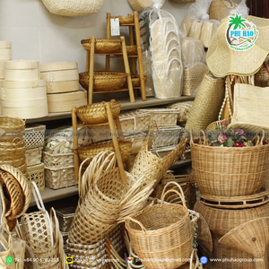 ถาดหวายสานมือเป็นมิตรกับสิ่งแวดล้อมสำหรับห้องครัวที่จำเป็นสำหรับการจัดเก็บอาหารที่ทันสมัยและการจัดระเบียบที่สมบูรณ์แบบสำหรับผลไม้ - Product Image 5