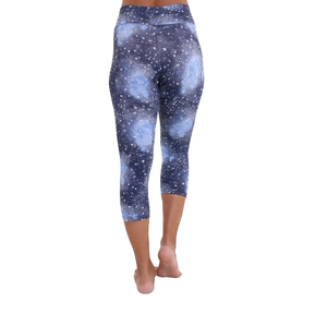 Vente chaude : Legging Capri personnalisé pour femme, en polyester et élasthanne, pour yoga et fitness, avec service OEM, faible MOQ, toutes tailles, respirant et séchage rapide - Product Image 2