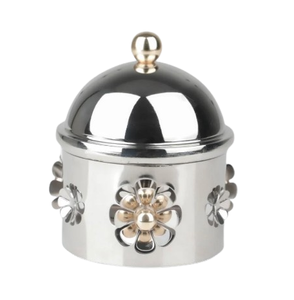 ถ้วยอลูมิเนียมขัดเงาสีเงินทรงกลมดีไซน์มินิมอลที่เรียบง่ายเป็นมิตรต่อสิ่งแวดล้อมเครื่องใช้สำหรับงานแต่งงาน - Product Image 3