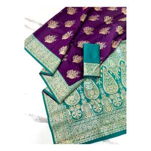 Belle soie douce tissage Saree vêtements ethniques à la mode pour les mariages fonctions et célébrations - Product Image 5