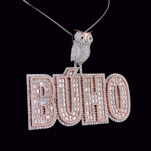 Pendentif personnalisé de luxe, entièrement serti de pierres, plaqué or argent 925, pendentif en moissanite, styles hip-hop pour pendentif lettre entièrement serti de pierres - Product Image 3