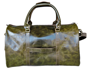 High Quality <b>Leather</b> Duffle <b>Bag</b> Large Travel Weekend <b>Bag</b> for <b>Men</b> and Women Durable Gym <b>Bag</b> with Multiple Compartments - Product Image 2