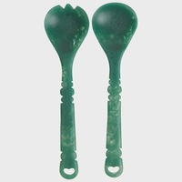 Ensemble de couverts de salade en résine faits à la main dans des couleurs personnalisées Nouveau design avec miroir jetable écologique pour les fêtes
