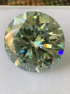 Top Grade Custom Fancy <b>Blue</b> Round <b>Cut</b> Real Moissanite precious Diamonds Loose Stone With GRA Certificate Pass Tester Wholesale - Product Image 2