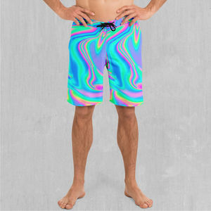 Short de bain en maille à sublimation pour hommes, logo personnalisé, séchage rapide, imprimé de haute qualité - Product Image 2