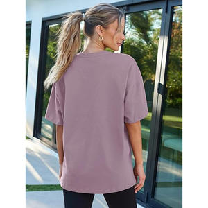 <b>Women's</b> Large Size Casual Oversize T-<b>Shirt</b> Solid Color Eco-Friendly Anti-Wrinkle Long Length Summer T <b>Shirt</b> Clothes - Product Image 4