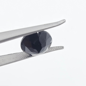 Espinela Negra Natural de 12 mm, Corte Brillante Redondo, Gema Suelta Pulida para Joyería - Product Image 1