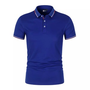 Nouveau pur coton vêtements pour hommes couleur unie revers hommes polo solide chemise T-Shirt plaine blanc polos - Product Image 5