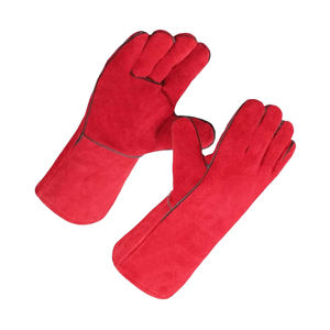 Guantes de soldadura de cuero personalizados Agregue su nombre o diseño Pedido a granel Soluciones rentables Guantes de cuero para hombres - Product Image 1