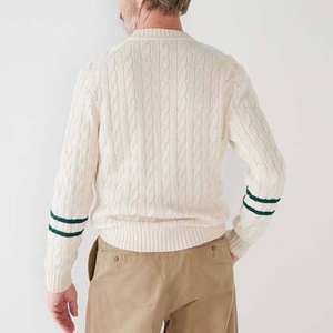 Patron de tricot pour pull de cricket pour homme, col en V, motif torsadé, PDF - Product Image 2