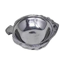 Contemporary Style Royal Fruit Chocolate Serving <b>Snack</b> <b>Bowl</b> Modern Silver Finish Aluminum & Steel Elegant Metal Decorative <b>Bowl</b> - Product Image 3