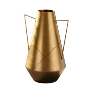 Jarrón de flores de Metal dorado con acento moderno para el hogar, florero decorativo geométrico elegante para arreglos florales, centros de mesa - Product Image 4