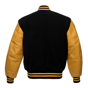 Unisex High Quality College Baseball Varsity Jacket Custom Embroidered Letterman Design Leather Sleeves <b>Wool</b> 100% Cotton Winter - Product Image 2