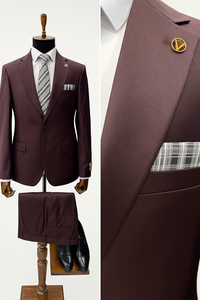 Eleganter Herrenanzug im Italienischen Stil Slim Fit Dreiteiliger Smoking Blazer Weste und Hose aus Baumwolle-Spandex für Geschäftliche und Formelle Anlässe - Product Image 2
