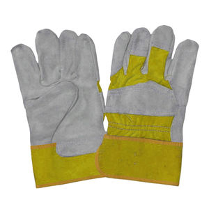 Guantes de trabajo de cuero largos de marca personalizados de alta calidad Guantes de seguridad resistentes al calor de proveedores de Pakistán para uso - Product Image 6