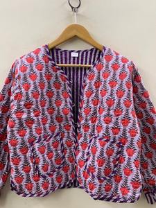 Chaqueta corta acolchada de algodón de estilo étnico Chaqueta corta de estilo bohemio Abrigo de gamuza recortada de algodón para mujer - Product Image 2