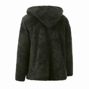 Sudadera Corta de Alta Calidad en Felpa Sherpa, Estilo Suéter, para Otoño e Invierno, con Capucha, Cálida, con Logotipo Personalizado, Tinte Liso - Product Image 5