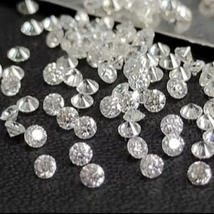 เพชรสีขาวธรรมชาติทรงกลมขนาด1มม.-4มม. เพชรพลอยหลวมเจียระไนแบบสุกใสทำด้วยมือคุณภาพสูงสำหรับการทำเครื่องประดับ - Product Image 1
