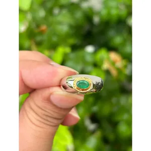 14K Gold Emerald Cut Turquoise <b>Ring</b> with Rhodium Plating Fine Jewelry Featuring Bezel Setting for Everyday Wear and Promises - Product Image 1