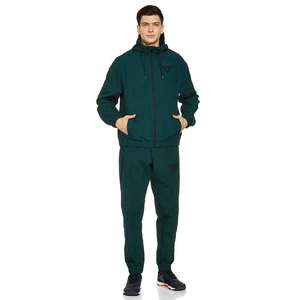 customized logo design OEM <b>embroidery</b> and printed heat transfer printing zipper hooded hood and trousers two piece <b>sets</b> for men - Product Image 1