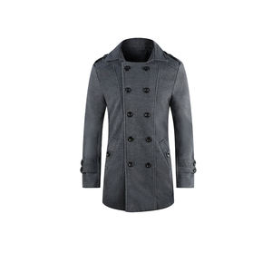 Gabardina Entallada para Hombre, Abrigo Largo Moderno, Chaqueta de Moda de Invierno - Product Image 3